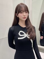 パルス ギンザ(PULSE ginza)&nbsp;ロングレイヤーカット韓国顔まわりカットブラウンカラー