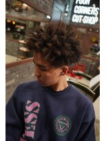 フォーコーナーズカットショップスリーセント 栄(FourCornersCutShop 3/cent) スパイキーアフロ
