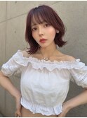【MONA名古屋駅/名駅】くびれボブ/ボルドーカラー