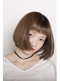 ワンレン切りっぱなしボブ