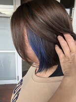 モアヘアー(MORE-HAIR) インナーカラー☆ブルーにくすみハイライト