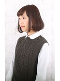 小顔大人レイヤーボブ 伸ばしかけ フェミニン ナチュラルボブ