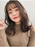 【GARDEN 田中麻由】大人かわいいシースルー前髪ココアブラウン