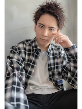 メゾンバイハバナ(maison by HAVANA) メンズビジネスツーブロックアップバング束感ショートマッシュ