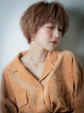 カバーヘア ブリス 上尾西口店(COVER HAIR bliss) ヴェールカラーくせ毛風ミニウルフマッシュw上尾10代20代30代