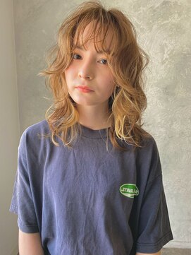 ソイ コンク 下北沢(soi conc) ミディアムレイヤー/レイヤーカット/ハイライト/ウルフ