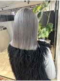 透き通った艶々シルキーカラー_white gray_