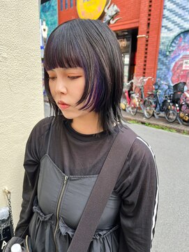 アイシー(I see) ウルフボブ × バイオレットインナー#天王寺#阿倍野#インナー