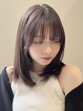 ノイ(noi) 顔周りレイヤーカットくびれヘアミルクティーベージュカラー