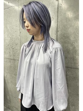 アコ(Aco) ★ラベンダーブルーシルバーのバレイヤージュ★