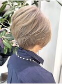 骨格矯正カットショートボブ大人ショートミセスカット