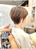 【大人ショートカット】ひし形ショートボブ前髪あり20代30代40代