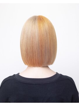 ルプラ ガーデン(le-pla garden) オレンジベージュ#ダブルカラー#切りっぱなしボブ#ケアブリーチ