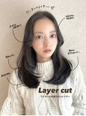 レイヤーカット　レイヤー　ロング　ミディアム　