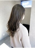 【 Blowfy 】カーキベージュ ゆるふわロング
