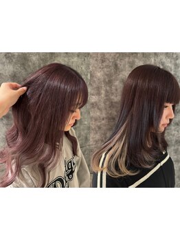 トレンドに合わせた透明感カラーやインナーカラーで可愛くおしゃれに♪あなたの個性を引き出します！