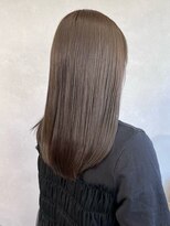 ミュラ(mulah)&nbsp;オリーブベージュ透け感カラー＊重めローレイヤーカット/明大前