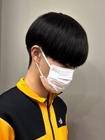 黒髪マッシュナチュラルマッシュメンズヘア韓国ツーブロック
