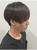 メンズラウンドマッシュシースルーマッシュナチュラル刈り上げ