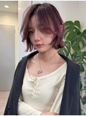 レイヤーボブウルフボブひし形ミディアムレイヤーダブルカラー