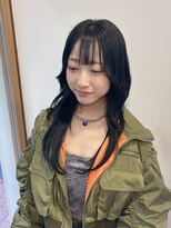 ネオリーブウリ 二子玉川店(Neolive uri) ミディアムヘア暗めカラーデザインカラーフェイスフレーミング
