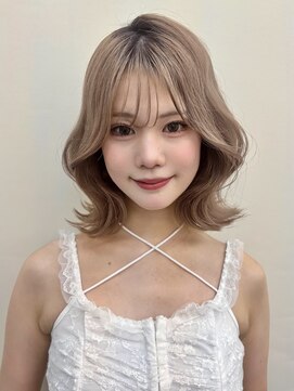 ロンドイディールバンダイ 新潟万代(Lond ideal) ハイトーンボブ×くびれ巻き