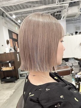 カーフ アオゾラヘアー 光の森2号店(calf AOZORA HAIR) ミルクティーベージュ*ボブ