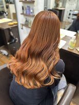 ルアナ 名古屋店(Luana) 髪質改善カラーとブリーチカラーでつくるサニーオレンジ