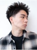 メンズカット／アップバングショート／刈り上げ