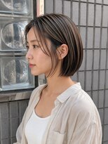 フェイス 石川町 (FACE) 白髪ぼかしハイライト×コンパクトボブ
