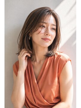 アッシュ 学芸大学店(Ash) ミディアムボブ/大人女性/ベージュブラウン/髪質改善/白髪ぼかし