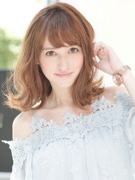 スタジオテオ(studio Teo) 大人かわいい外国人風パーマミディ×小顔グレージュカラー