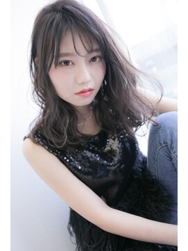 ハイラス(HAIRAS) 大人かわいい前髪シースルーバングふんわりミディアムセミロング