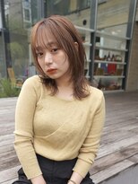 ミディアムレイヤーカットボブウルフ/10代20代/インナーカラー