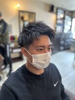 ヘアー ビジン(Hair Bijin) アップバング刈り上げショート　ツイスト風セット