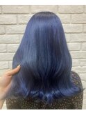 K‐popアイドル風ブルーカラー