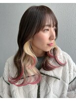 ロワンバイアルティナ 横須賀中央店(Rowan by artina)&nbsp;インナーカラーエンドカラー毛先カラー_エンドピンク_毛先ピンク