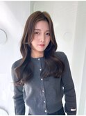 韓国ヘア/レイヤーロング/髪質改善/ブリーチなし/ベージュ