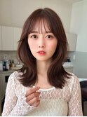 大人可愛いミディアムレイヤー外ハネ簡単セット顔まわりレイヤー