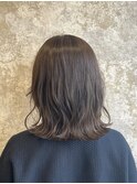 ミルクティーベージュ/切りっぱなしボブ/髪質改善/ブリーチ無し