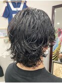 ミディアムパーマスタイル