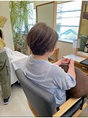 柔らかミルクティーの白髪ぼかし