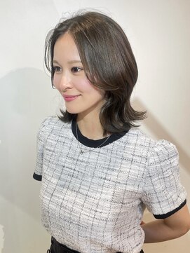 ブランロール 中目黒店(Blanl'or) 大人ガーリー/ダークアッシュ/似合わせカット/レイヤーカット