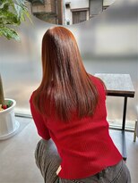 シエル バイ ケンジ 登戸 生田(CIEL by KENJE)&nbsp;ブリーチなし/オレンジブラウン/10代20代30代/ストレート/ツヤ髪