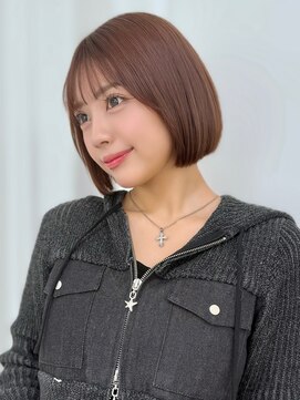 レイリー 原宿 表参道(Rayreee) 【C】イメチェン小顔大人ボブ暖色ピンクベージュ