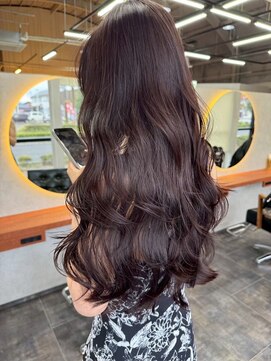 オズ 郡山駅前店(OZ) おすすめカシスブラウン 小顔カット×アッシュブラウンレイヤー