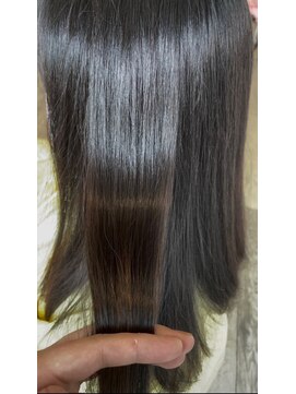 髪質改善カラー×20代重めセミディヘア