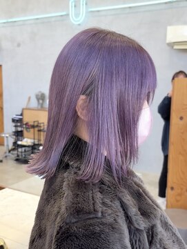 ユーラボラトリー(U LABORATORY) ぱつっとロブ×薄めパープル【群馬/太田】