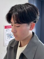 アウラ(AURA) 盛岡駅毛流れセンターパートニュアンスパーマフェザーパーマ30代