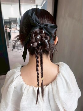 シオン(shion) ロングおくれ毛韓国ヘアダークアッシュ_ba578992